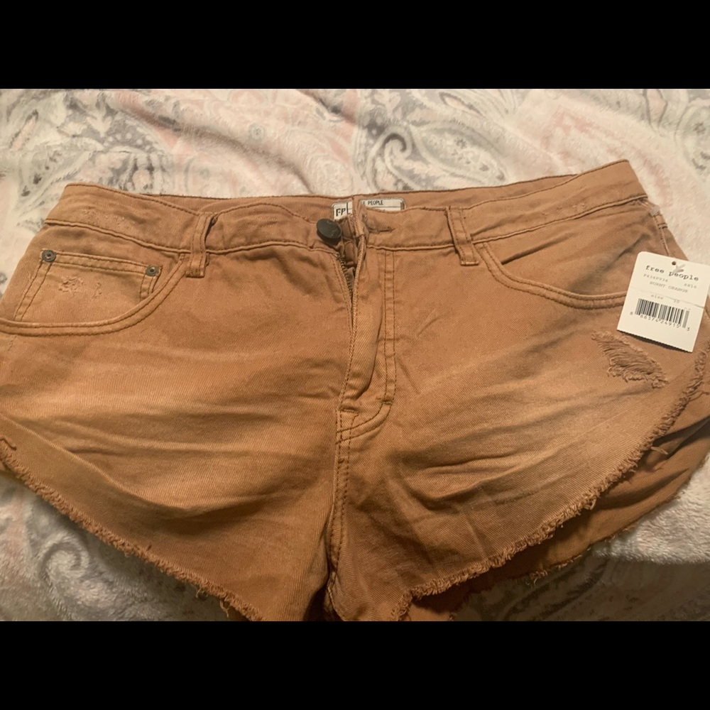 Free people burnt orange shorts